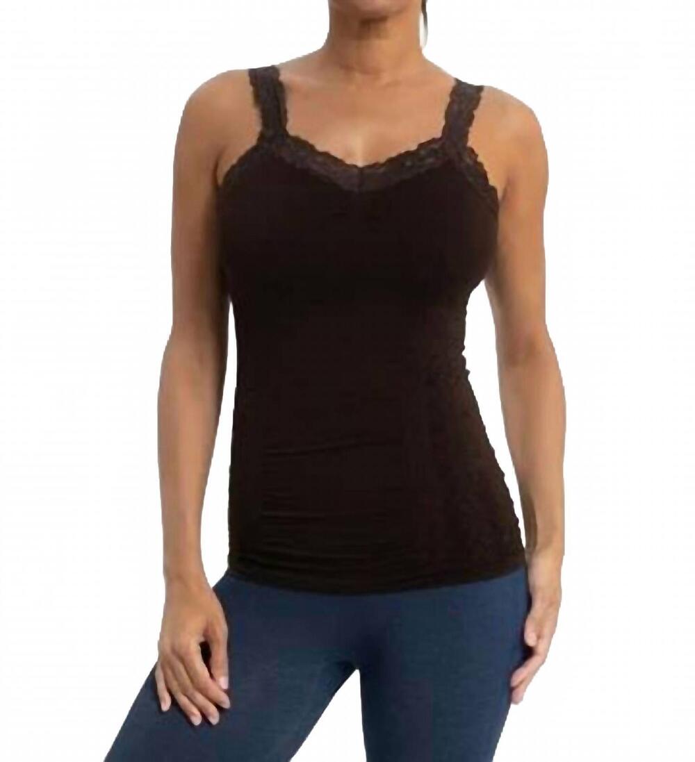 NEW ELIETIAN women's lace corset cami top in chocolate